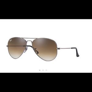 Raybans, tan gradient with gunmetal